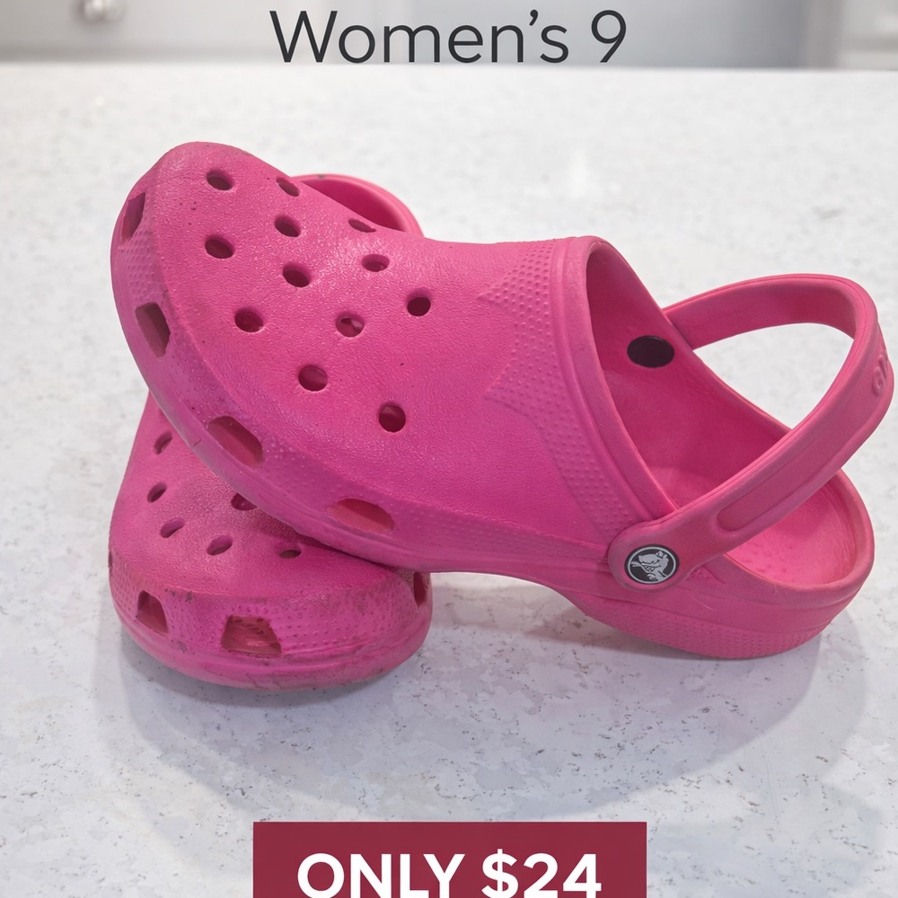 Women's Pink Croc Shoes